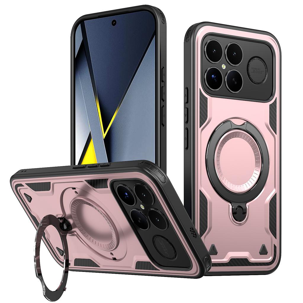 Armor Shockproof Case Fundas For Xiaomi Poco F8 Pro Ultra Redmi K90Pro Max 360° Rotating Magnetic Stand TPU Plastic Phone Cover
