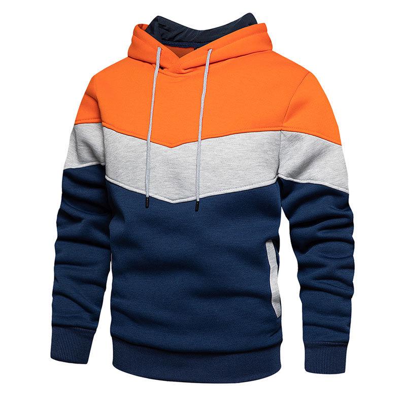 Men's Colorblock Casual Sports Hoodie for Fall/Winter