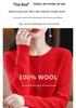 Women's 100% Pure Wool Seamless Round Neck Knit Cardigan for Autumn/Winter