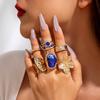 Tocona New Fashion Luxury Imitation Pearl Open Ring Sets for Women Elegant Gold Color Ring Party Jewelry Accessories