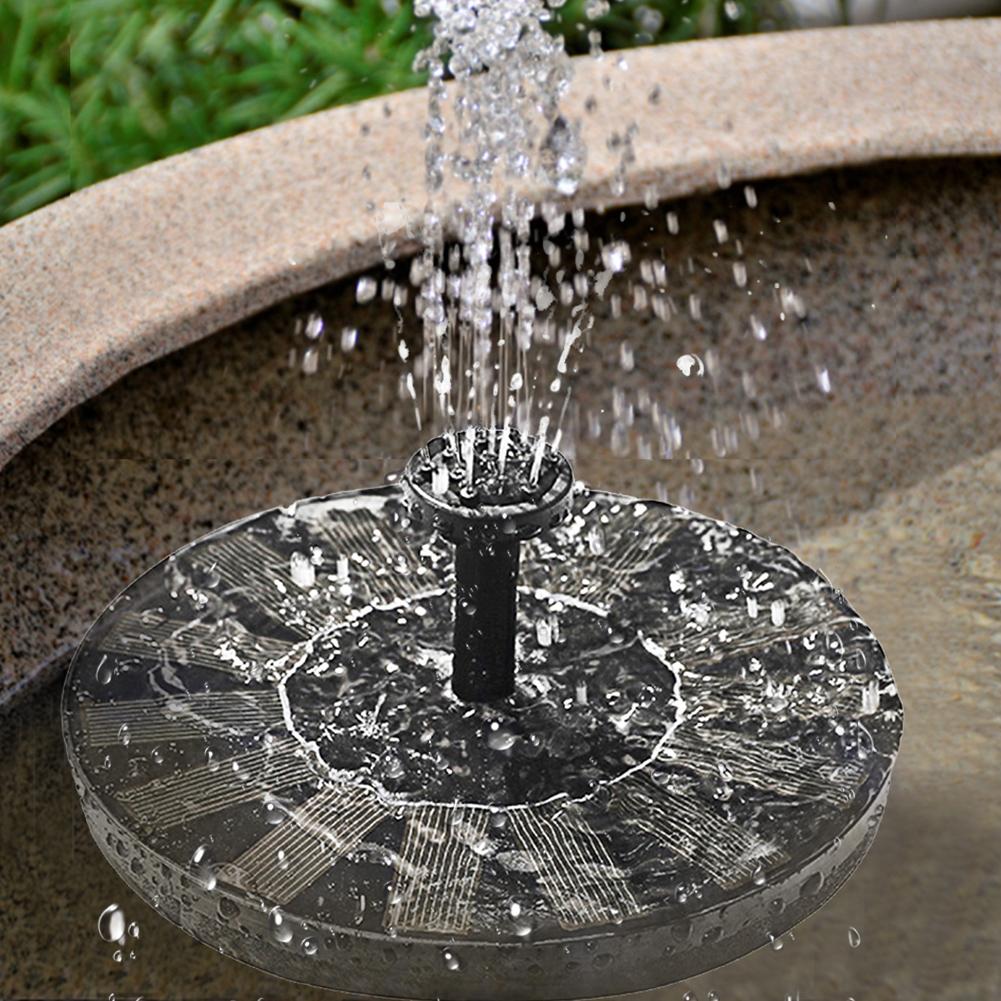 1W Floating Solar Powered Water Fountain Pump Lift 35-50CM Free Standing Floating Birdbath Water Pumps for Water Feature Outdoor