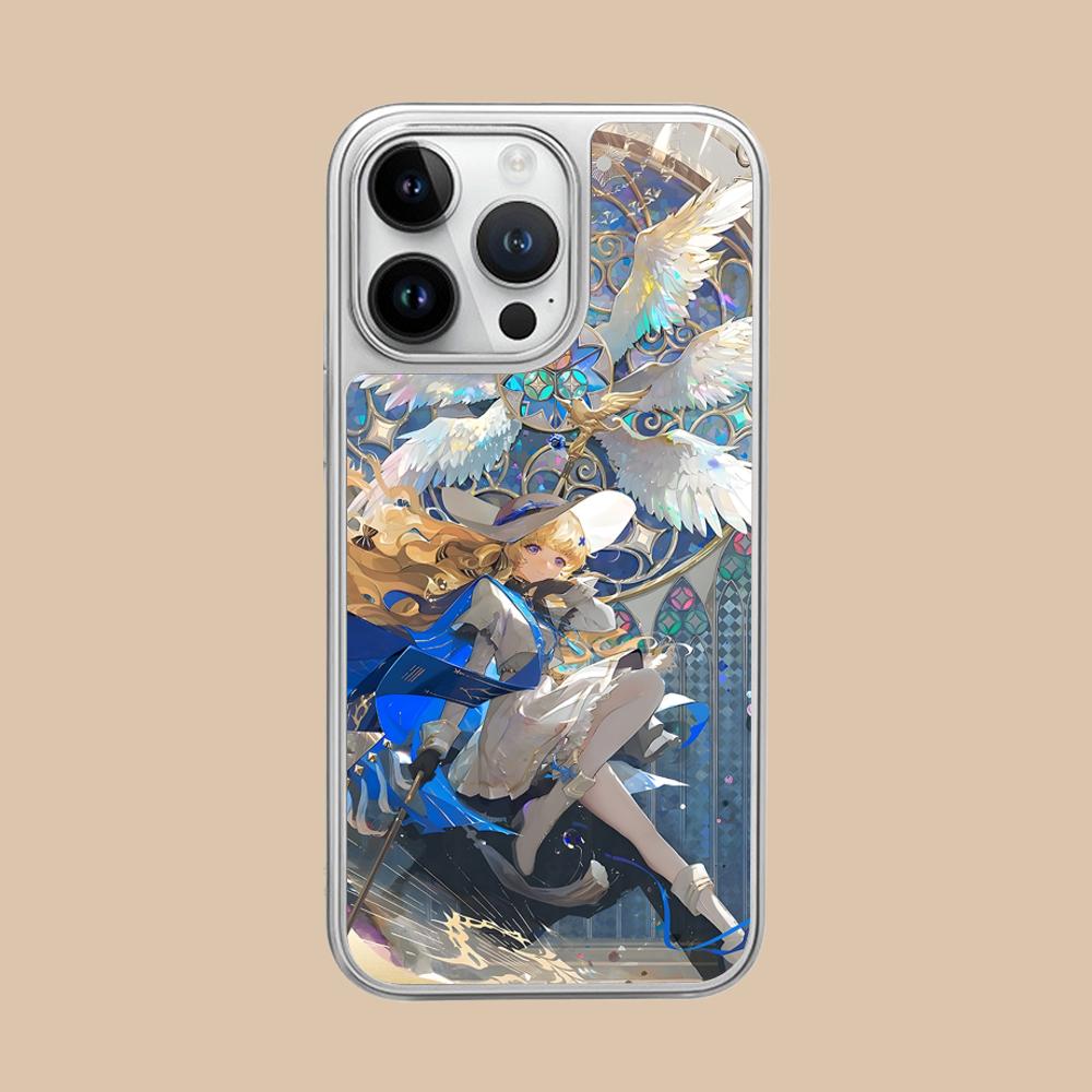 

Wuthering Waves Phoebe Phone Case for iPhone 17 16 15 14 13 12 11 Air Pro Max Plus Silver Plating Colorful Cover Cover Pretty iPhone 11