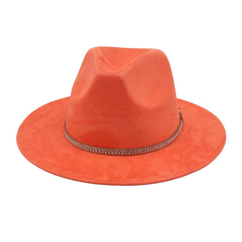Solid Color And Western Cowboy Hat Felt Hat Woolen Top Hat Amazon Cross-Border Wholesale Retro Ethnic Fashion Hat
