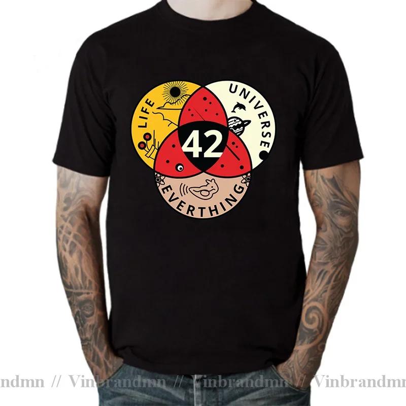 2026 Fashion Custom 42 Hitchhiker Guide To The Galaxy T Shirt Unisex The Meaning Of Life Scifi Tshirts Retro Science Guide Tshir