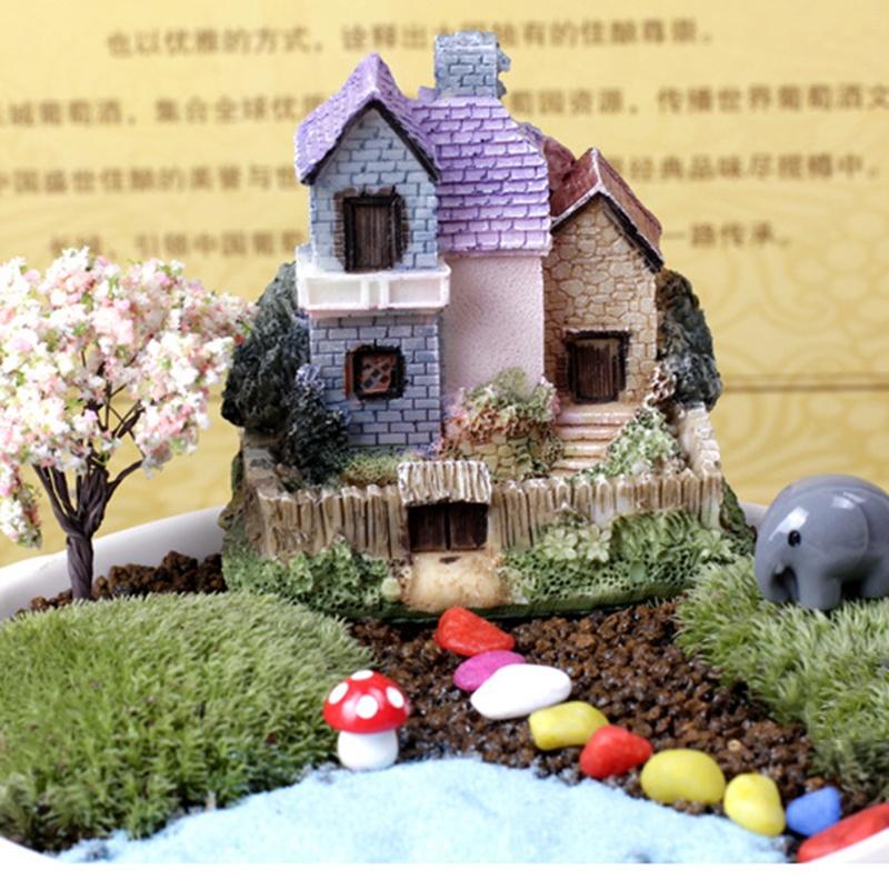 Mini House Miniature House Fairy Garden Micro Landscape Home Decoration Random