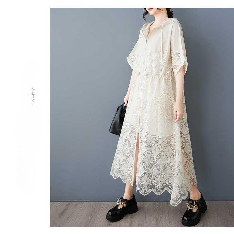 Women's Loose and Fashionable Floral Patchwork Versatile Mid To Long Style Dress with Temperament