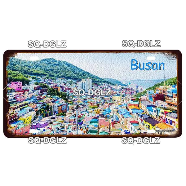 [SQ-DGLZ] Asia City 15x30cm Plate Metal Sign Vintage Plaque Tin Sign Wall Decor For Bar Country Painting Travel Poster