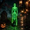 Zasilana energią słoneczną Halloweenowa Szkieletowa Wbijana W Ziemię Lampa LED Szkielet na Trawnik i Rabaty Kwiatowe