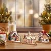 Christmas Villages House Miniature Gingerbreads House Figurine Christmas Collectible Buildings Christmas Decorations