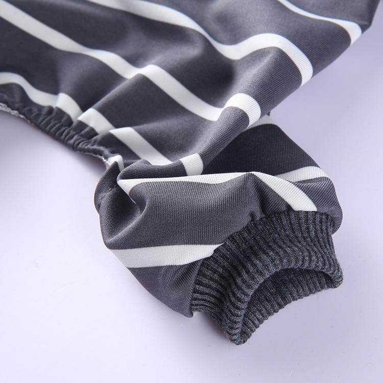 Roupas para animais de estimação roupas para casa listrado roupas para cães pijamas de gola alta roupas para cães de estimação roupas de quatro patas