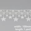 (1 yard) Tissu de dentelle à bordure en coton Sangle Décoration Rubans cadeau Amour bricolage