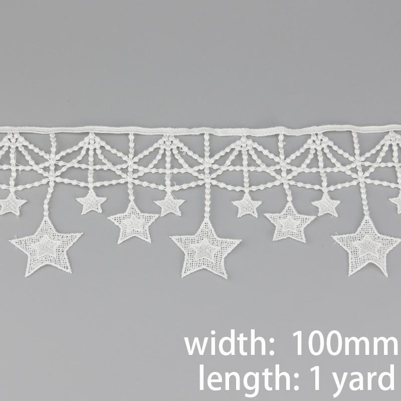 (1 yard) Tissu de dentelle à bordure en coton Sangle Décoration Rubans cadeau Amour bricolage