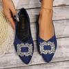 Fashion Autumn Women's Pumps Pionted Toe Low Heel Shoes for Women Outdoor Dress Slip On Shoes Platform Fashion Anti-slip Bling Loafers
