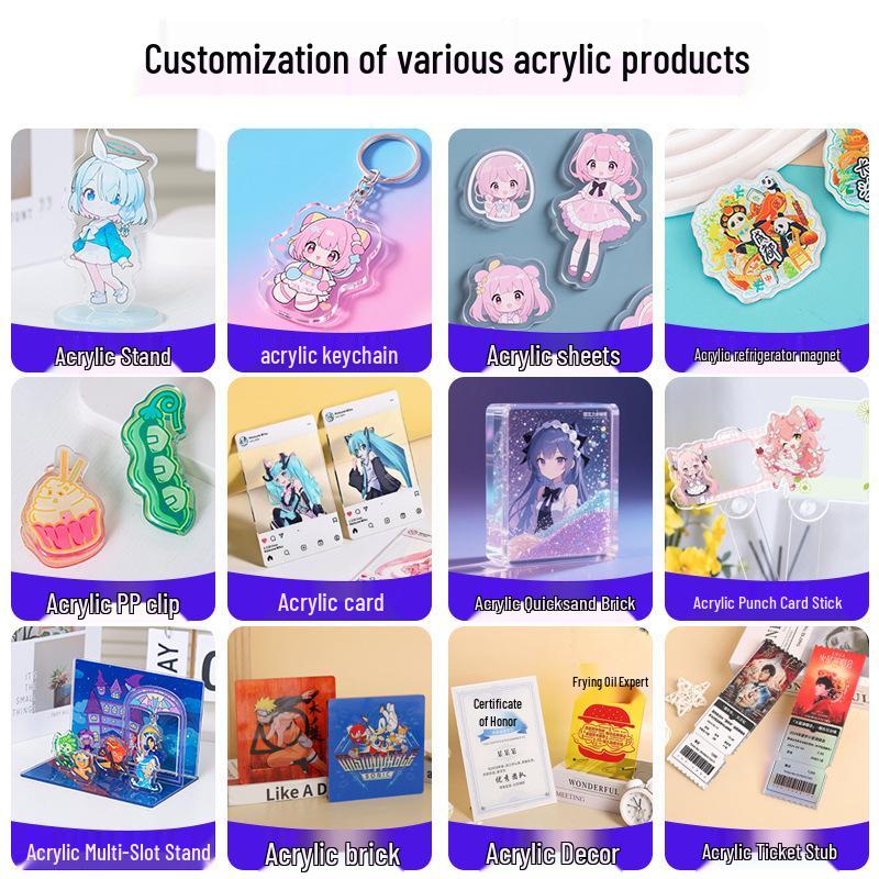 Custom Star Acrylic Anime Cartoon DIY Memo Clip - Personalized Journal & Photo Holder