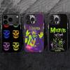 Skull Cool M-Misfits Rock Phone Case For iPhone 17,16,15,14,13,12,11 Plus,Pro Max,XS,Colored Silver Phone Case