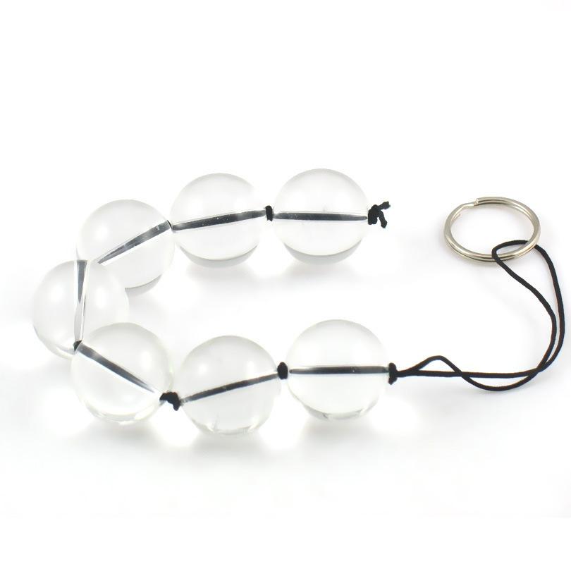 Lengthened Sexy Pull Beads 7 Ball Crystal Glass Vaginal Intercourse Flirting Masturbation Female Pull Beads Adult Sex Product Appliance