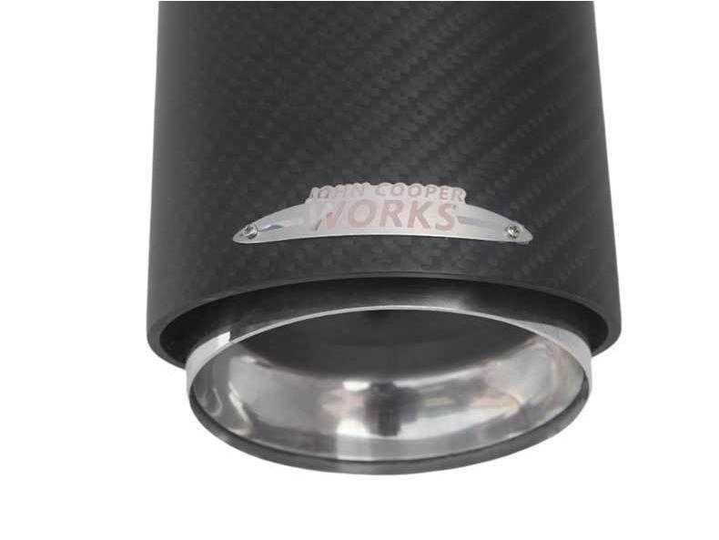 BMW MINI JCW Black & Blue Carbon Fiber Stainless Steel Exhaust Tips
