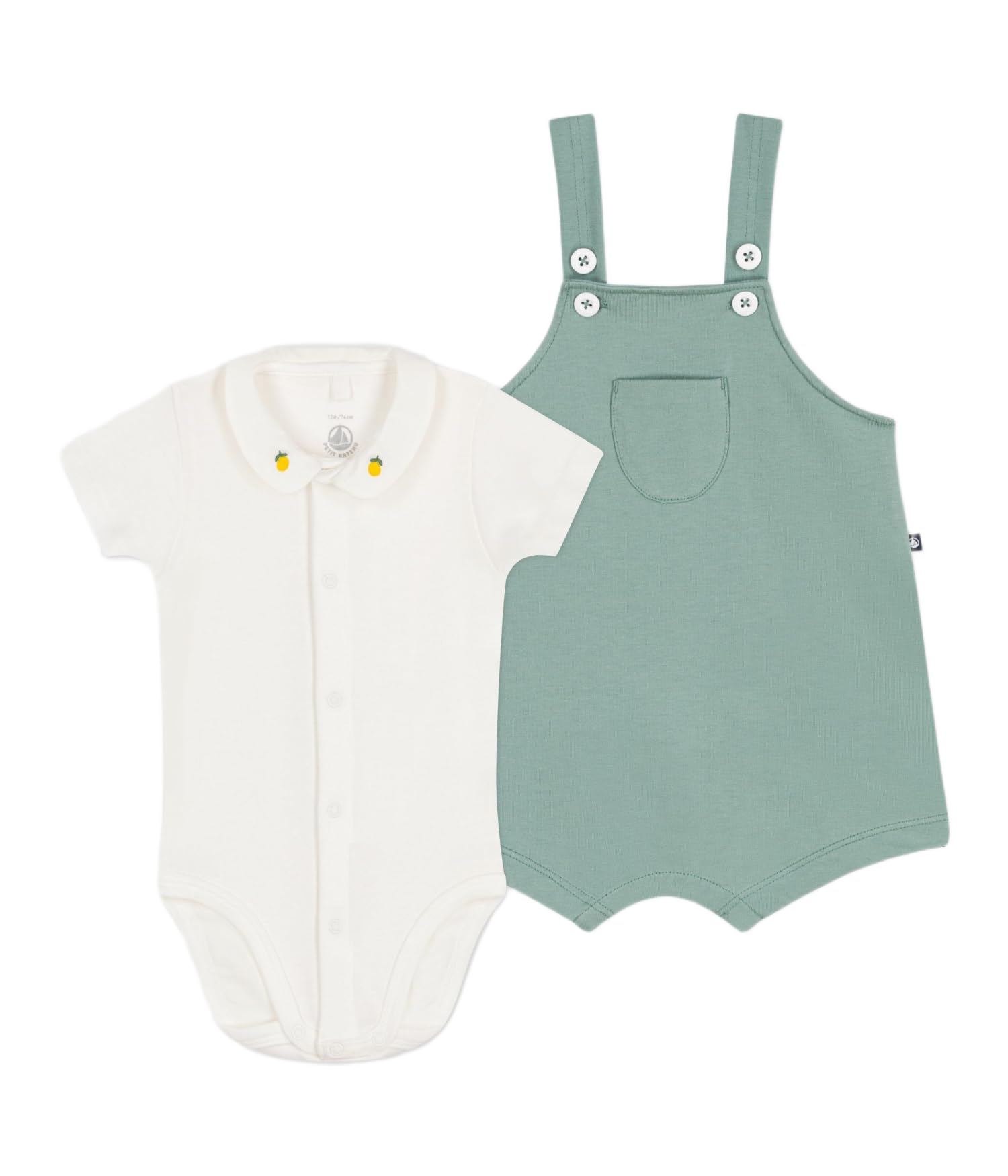 

Baby set A0DHJ Light green 18 months 81cm [Petit Bateau] 2-piece