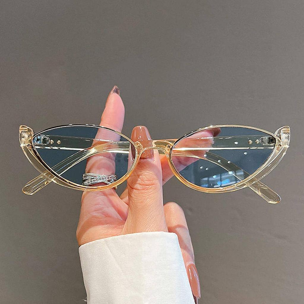 New Cross-border Retro Cat's Eye Half-frame Sunglasses Fashion Personality Modern Online Celebrity Street Sunglasses Women Sunglasses Men Sunglasses