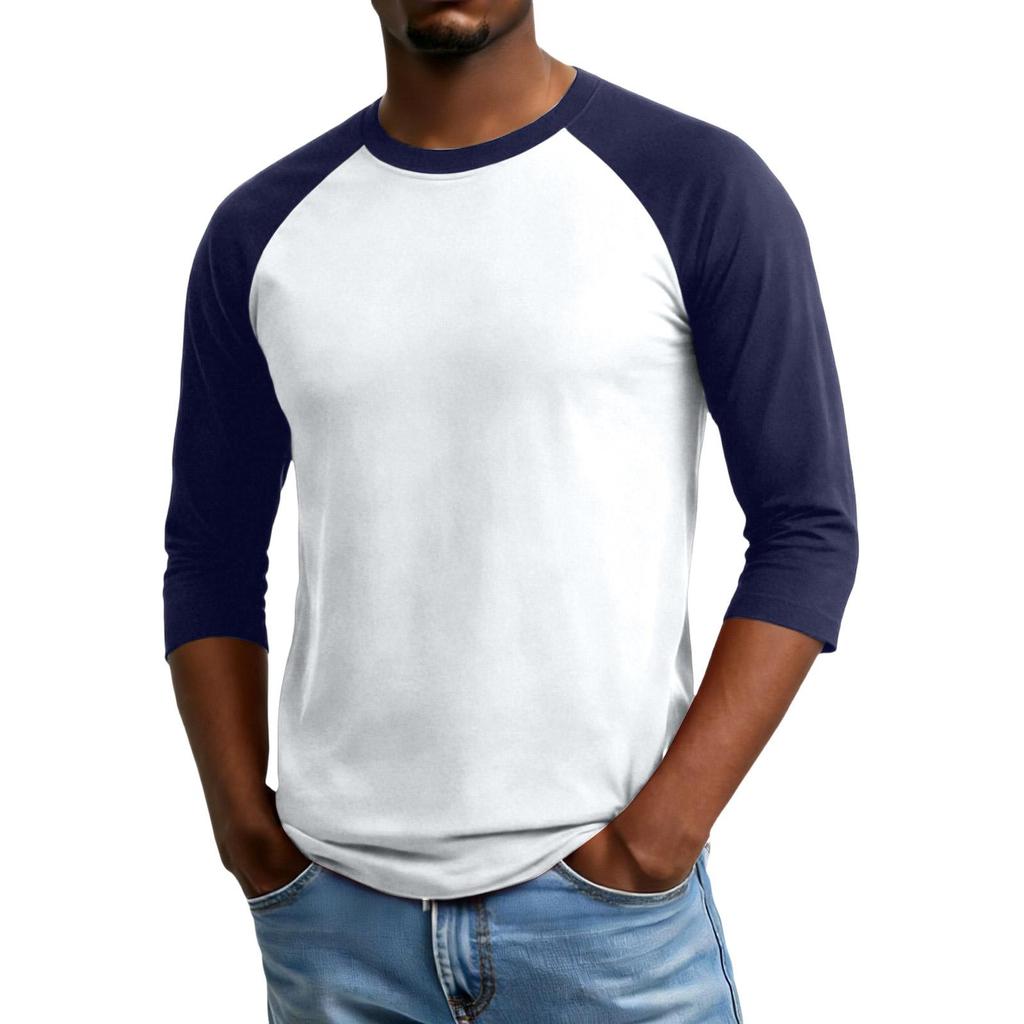 Men's Raglan Sleeve Three,quarter Sleeve Top