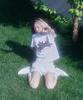 LMR Star Dot Cat Applique Short Sleeve T-Shirt White