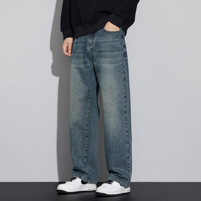 2026 Autumn/Winter Men's Retro High Street Loose Straight-Leg Jeans