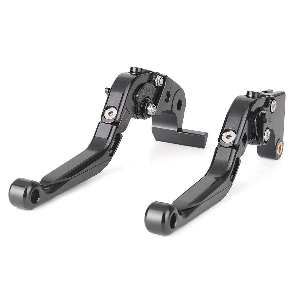 Mallofusa Motorcycle Brake Clutch Lever Set Adjuster Folding Telescopic 6 Level Adjustment Genuine Replacement