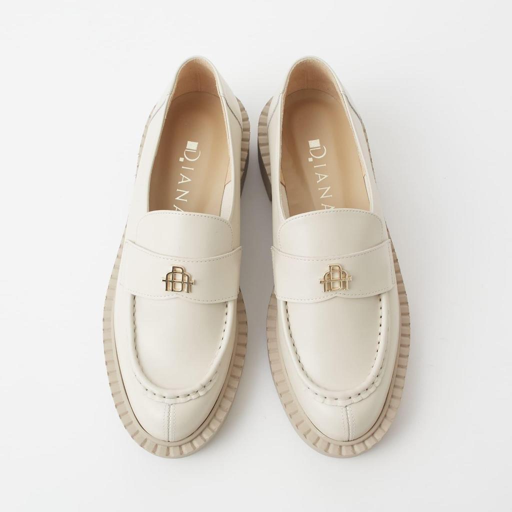 Low Heel Flat Made In 131024100013 [Diana] Shoes, Japan, White, Ivory, 24.5cm,