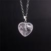 20mm Crystal Agate Heart Necklace Pendant - Natural Stone Jewelry Accessory