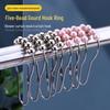Stainless Steel Roller Ball Shower Curtain Hooks