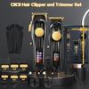CIICII Mens Hair Clippers and Trimmers Set, Professional Cordless Barber Clippers for Hair Cutting Kit (Rechargeable USB Adjustable Beard & Hair