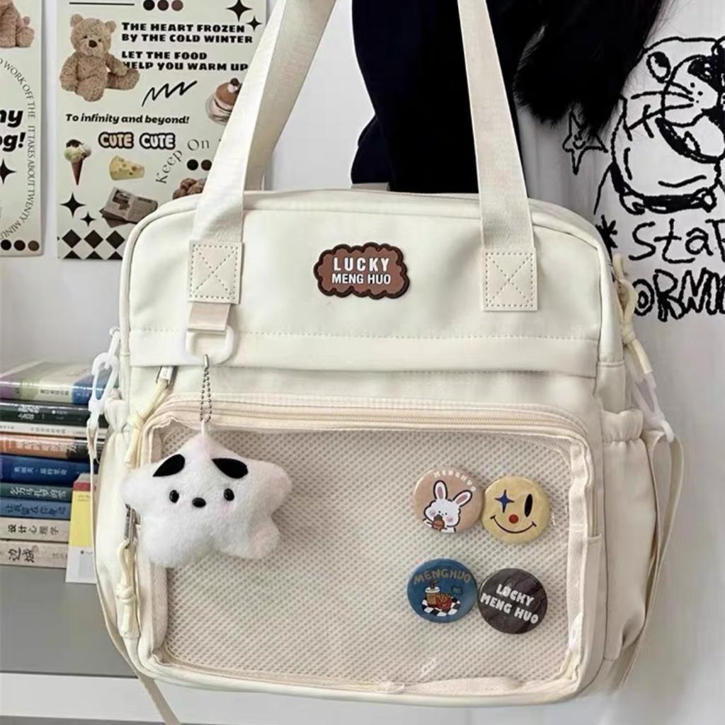 Ins College-Stil Mädchen Rucksacktasche Große Kapazität Niedliche Ita-Tasche Japanisch Vielseitig Hochwertige Einzel Schulter Crossbody-Tasche