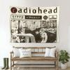 1 Stück Radiohead Creep 4-Track EP Druck Wandteppich 2D Polyester Wandbehang Alternative Rockband Dekor Wandteppich Geschenk für Musik