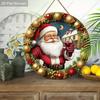 Christmas decoration sign,indoor hanging decorations,wall art,2D flat Wooden products with Santa Claus patterns,Christmas gifts for friends and family