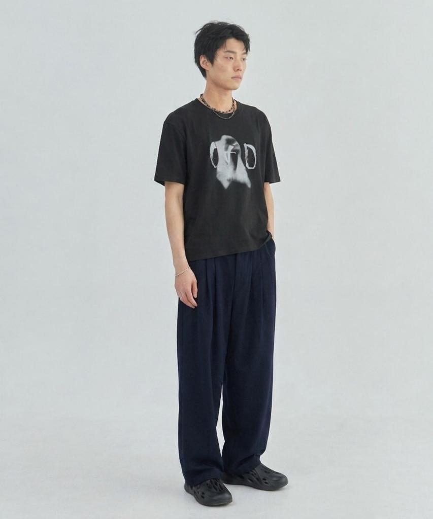 Ladeuedisyeon Draft String Wide Pants_Navy
