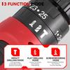 ONEVAN 25+3 Torque Electric Impact Drill Multifunctional 2 Gears Cordless Hammer Drill Power Tool For Makita 18V Battery Pin