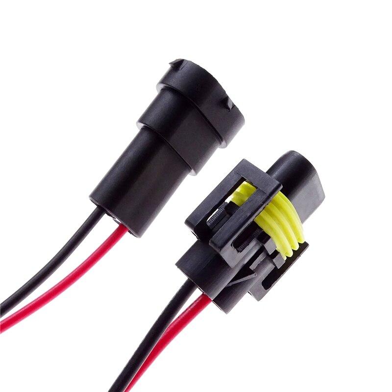 EMSea H11 Koplamp Connectors - 2 Stuks Draad Harnas Vervanging Voor H8/H9/H11/880/881/H27 Lampen