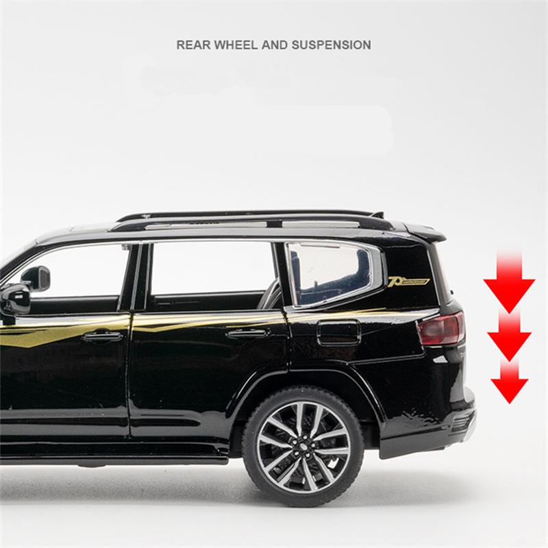 Modellino Auto in Lega 1/32 Toyota Land Cruiser LC300 ZX Prado SUV Metallo Diecast Veicoli Fuoristrada Modellino Auto Suono Luci Giocattoli per Bambini Regalo