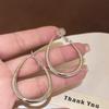 Women Minimalist Solid Circle Hoop Earrings Simple Fashion Ear Jewelry