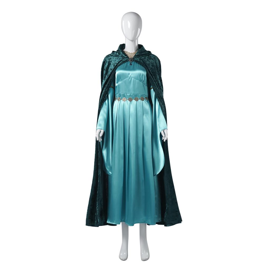 Exquisite Blue Cosplay Dress Set For Elven Princesses Perfect For Fantasy Themed Events And Celebrations