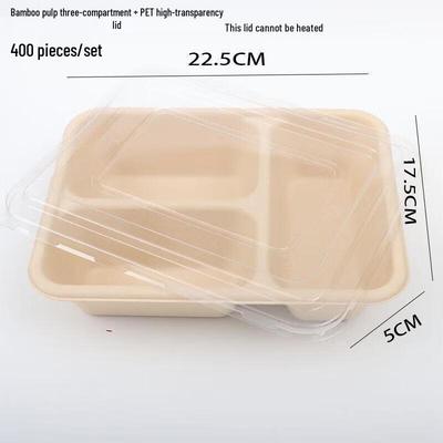 JingJingRS Disposable Degradable Pulp Lunch Box