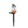 Resin  Figurine Solar Halloween Lights Cute Garden Stake Light  For Garden Courtyard Patio
