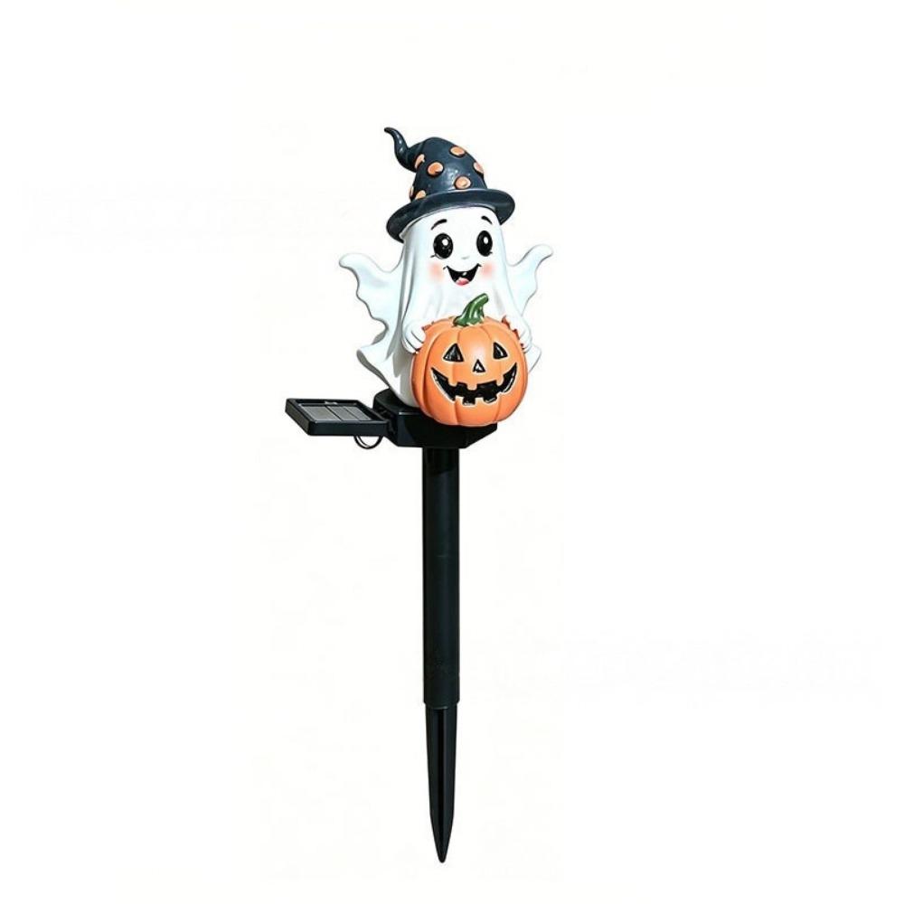 Resin Figurine Solar Halloween Lights Cute Garden Stake Light For Garden Courtyard Patio