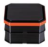 Laque Wakaizumi Grande Boîte à Bento Bord Noir avec Vermillon x 2 Boîtes, Intérieur, Corps à Deux Étages, 1-432-4, 1-432-5