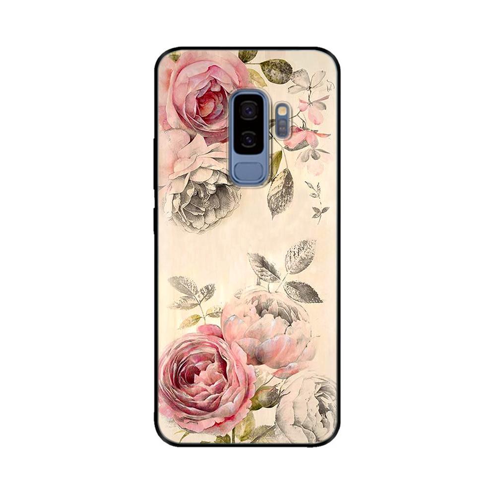 For Samsung Galaxy S9 Case Mobile Phone TPU Silicone Protective Cover for Samsung S9 Plus S9+ S 9 Back Cover Paintted Bumper