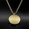 SAINT MICHAEL PROTECT US Archangel Stainless Steel Round Glass Medal Pendant Necklace for Women Men Gold Color Chain Jewelry