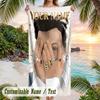 Harry Styles Beach Towel, Personalized Custom Name Text, Quick Dry Large Absorbent Towel For Beach Pool