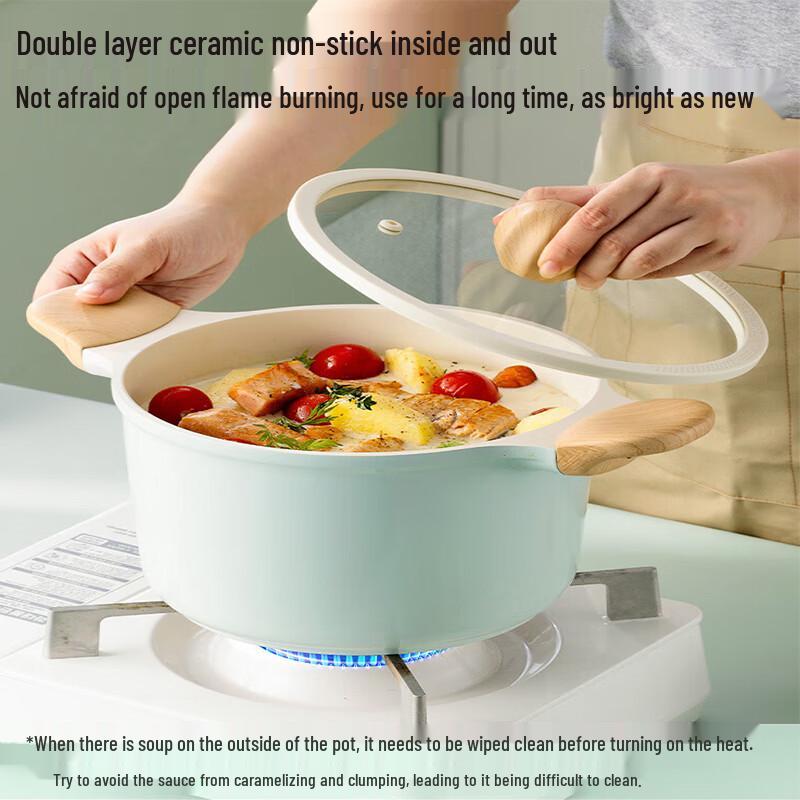 

COOKER KING 22cm Celadon Non-stick Soup Pot