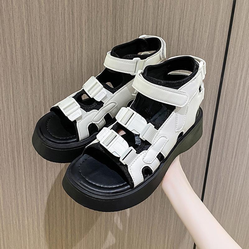 Women Sandals Peep Toe Platform Sandal Summer Beach Shoes Women's Wedges Sandalias Chunky Heels Gladiators Shoe Chaussure Femme
