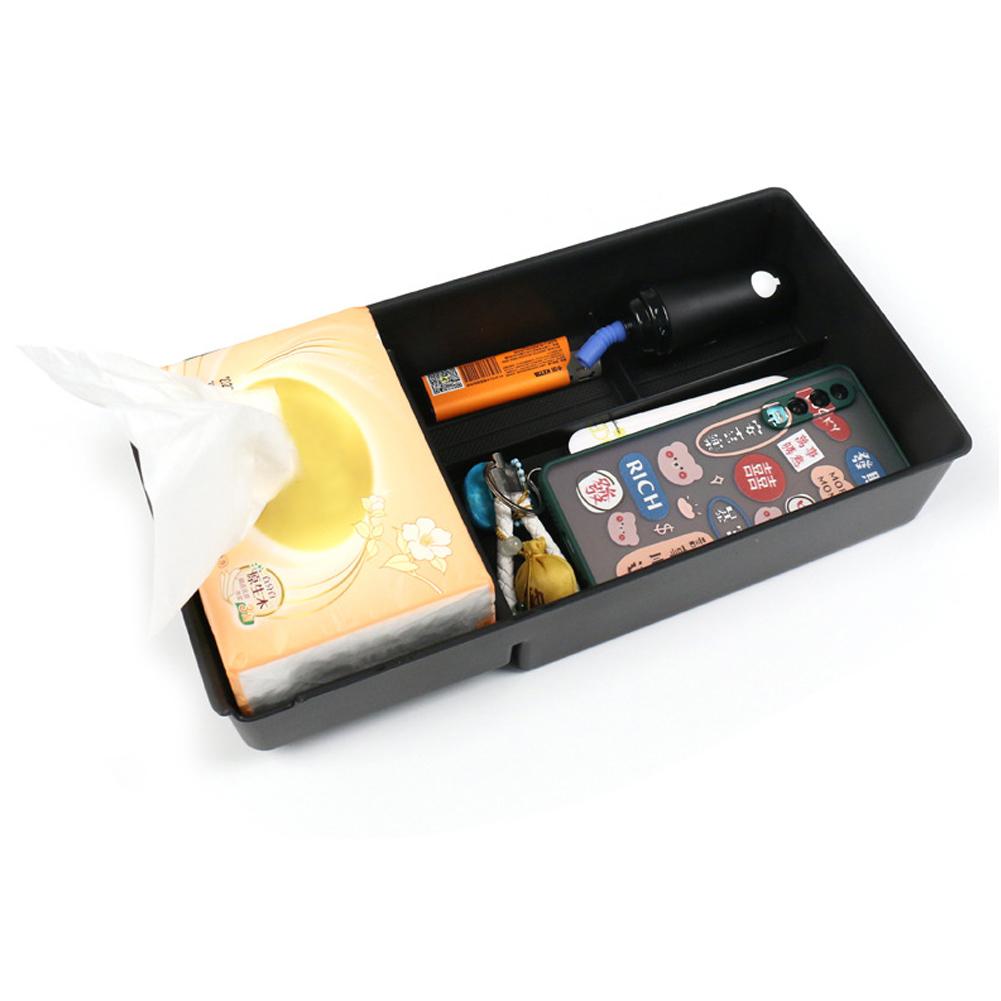 For Xpeng G9 Car Armrest Storage Box Center Console Organizer Container Coin Tray Glasses Storage ABS Rubber Pad Accessories